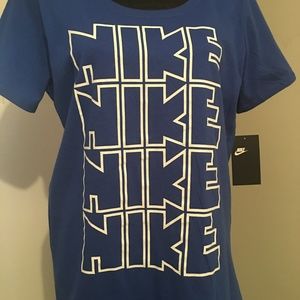 New Nike Womens Tee Blue Size XL With Tag